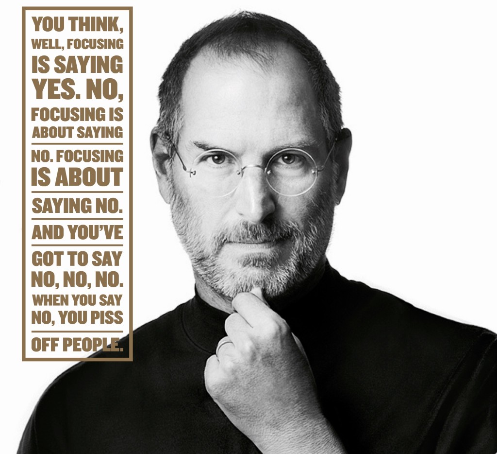 steve jobs quote focus